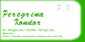 peregrina kondor business card